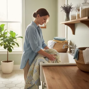 نحوه شست‌وشو و مراقبت از روتختی پنبه دوزی برای افزایش دوام