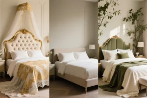 مقایسه سبک‌های روتختی عروس کلاسیک، مدرن و نچرال لاکچری با طراحی لوکس