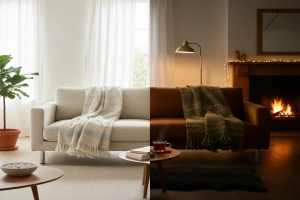 قاب دو فصلی؛ شال مبل ترک در تابستان روشن و زمستان گرم