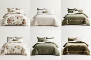 خرید روتختی ترک: مقایسه مدل‌های گلدار کلاسیک، مینیمال کرم و زیتونی لوکس suitable for “کالای خواب رویایی”.