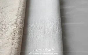 نمای نزدیک بافت کاور تشک: بامبو، پنبه‌ای و لایه ضد آب