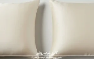 مقایسه ظاهری روبالشتی ابریشم و ساتن از نظر بافت و درخشندگی 