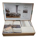 کاور شاه سر Lagos | ست ۶ تکه لینن طبیعی برای تخت دو نفره - تصویر 4