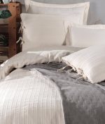 کاور شاه سر Dante | ست ۷ تکه لوکس با روتختی، ۱۰۰٪ کتان برای تخت دو نفره - تصویر 3