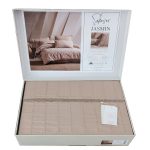 کاور شاه سر Jasmin | ست ۶ تکه لوکس با پارچه لطیف برای تخت دو نفره - تصویر 7