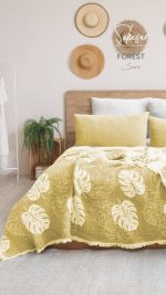 روتختی طرح برگ فورست | ست سه‌تکه لوکس مناسب تخت دو نفره - تصویر 6