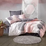 ست کاور دونفره ۴ تکه پنبه‌کتان مدل Mode Line ترک