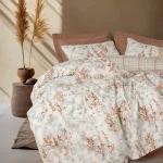 ست کاور دونفره ۴ تکه پنبه‌کتان مدل Mode Line ترک