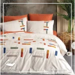 ست کاور دونفره ۶ تکه پنبه کتان Puff Nakisli Bellini Pembe در رنگ ها و طرح های متنوع - تصویر 10