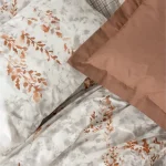 ست کاور دونفره ۴ تکه پنبه‌کتان مدل Mode Line ترک - تصویر 2