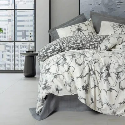 ست کاور دونفره ۴ تکه پنبه‌کتان مدل Balance ترک