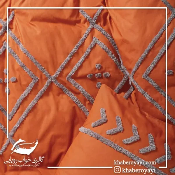 ست کاور دونفره ۶ تکه پنبه کتان Puff Nakisli Bellini Pembe در رنگ ها و طرح های متنوع - تصویر 22