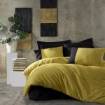 ست کاور دونفره ۴ تکه پنبه‌کتان مدل Plain ترک - تصویر 2