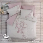 ست کاور دونفره ۶ تکه پنبه کتان Puff Nakisli Bellini Pembe در رنگ ها و طرح های متنوع - تصویر 28