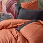 ست کاور دونفره ۴ تکه پنبه‌کتان مدل Plain ترک - تصویر 2