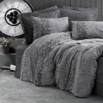 ست کاور دونفره ۴ تکه پنبه‌کتان مدل Plain ترک