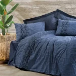 ست کاور دونفره ۴ تکه پنبه‌کتان مدل Plain ترک