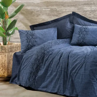 ست کاور دونفره ۴ تکه پنبه‌کتان مدل Plain ترک