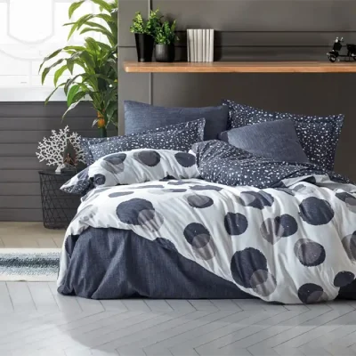 ست کاور دونفره ۴ تکه پنبه‌کتان مدل Modern ترک