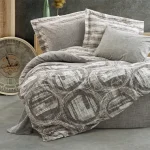 ست کاور دونفره ۴ تکه پنبه‌کتان مدل Modern ترک