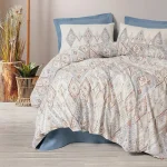 ست کاور دونفره ۴ تکه پنبه‌کتان مدل Bohem ترک