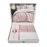 ست کاور دونفره ۴ تکه پنبه‌کتان مدل Minimal ترک - تصویر 2