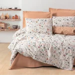 ست کاور دونفره ۴ تکه پنبه‌کتان مدل Minimal ترک