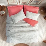 ست کاور دونفره ۴ تکه پنبه‌کتان مدل Petite ترک