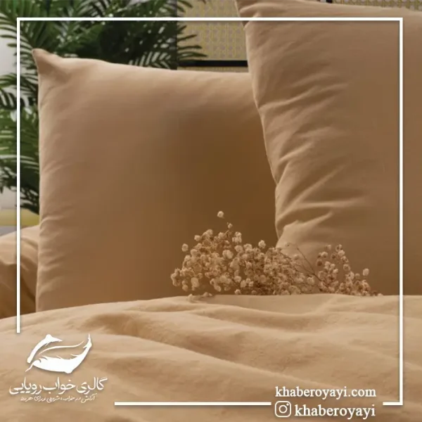 ست کاور دو نفره 4 تکه کتان پنبه برند Cotton Box ترکیه