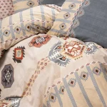 ست کاور دونفره ۴ تکه پنبه‌کتان مدل Ethnic ترک - تصویر 2