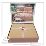 ست کاور دو نفره 4 تکه کتان پنبه برند Cotton Box ترکیه