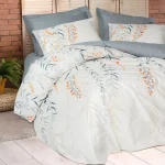 ست کاور دونفره ۴ تکه پنبه‌کتان مدل Mode Line ترک