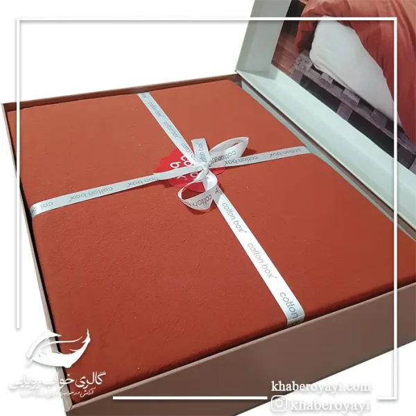 ست کاور دو نفره 4 تکه کتان پنبه برند Cotton Box ترکیه
