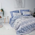 ست کاور دونفره ۴ تکه پنبه‌کتان مدل Ethnic ترک