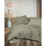 ست کاور دونفره ۶ تکه پنبه‌کتان مدل Liny Cotton Box ترک