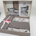 ست کاور دونفره ۴ تکه پنبه‌کتان مدل Dual ترک - تصویر 3