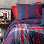 ست کاور دونفره ۴ تکه پنبه‌کتان مدل Masculine Cotton Box ترک ضد حساسیت