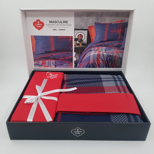 ست کاور دونفره ۴ تکه پنبه‌کتان مدل Masculine Cotton Box ترک ضد حساسیت - تصویر 6