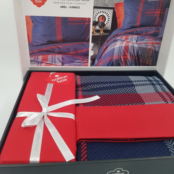 ست کاور دونفره ۴ تکه پنبه‌کتان مدل Masculine Cotton Box ترک ضد حساسیت - تصویر 5