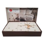 ست کاور دو نفره Cotton Keten – Kaneli لوکس ۶ تکه - تصویر 6