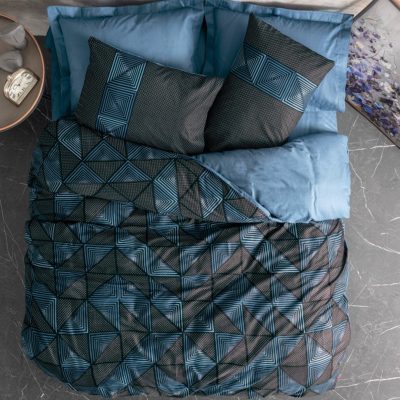 ست کاور دونفره ۴ تکه پنبه‌کتان مدل Dark ترک