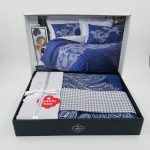 ست کاور دونفره ۴ تکه پنبه‌کتان مدل Masculine Cotton Box ترک ضد حساسیت - تصویر 5