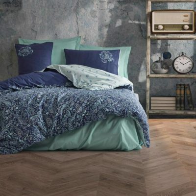 ست کاور دونفره ۴ تکه پنبه‌کتان مدل Masculine Cotton Box ترک ضد حساسیت