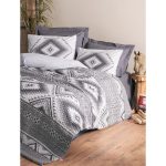 ست کاور دونفره ۴ تکه پنبه‌دوزی مدل Minimal Elon Sari - تصویر 2