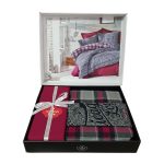 ست کاور دونفره ۴ تکه پنبه‌کتان مدل Masculine Cotton Box ترک ضد حساسیت - تصویر 4