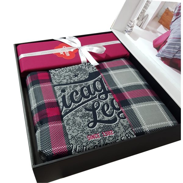 ست کاور دونفره ۴ تکه پنبه‌کتان مدل Masculine Cotton Box ترک ضد حساسیت - تصویر 3