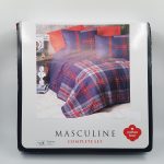 ست کاور دونفره ۴ تکه پنبه‌دوزی مدل Masculine Abel Kirmizi - تصویر 3