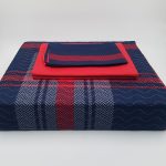 ست کاور دونفره ۴ تکه پنبه‌دوزی مدل Masculine Abel Kirmizi - تصویر 4