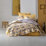 ست کاور دونفره ۴ تکه پنبه‌دوزی مدل Minimal Elon Sari