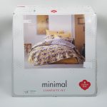 ست کاور دونفره ۴ تکه پنبه‌دوزی مدل Minimal Elon Sari - تصویر 3